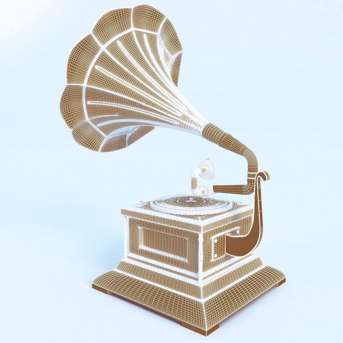 Gramophone 3D model_10