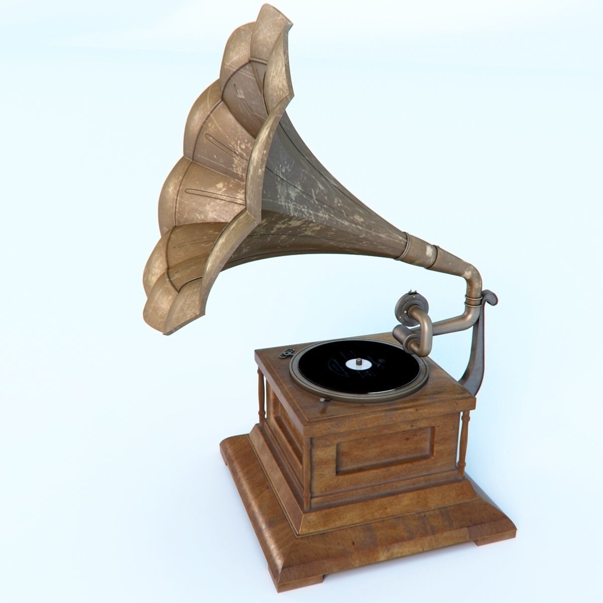 Gramophone 3D model_3
