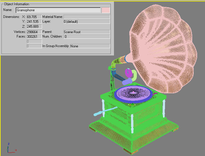 Gramophone 3D model_1