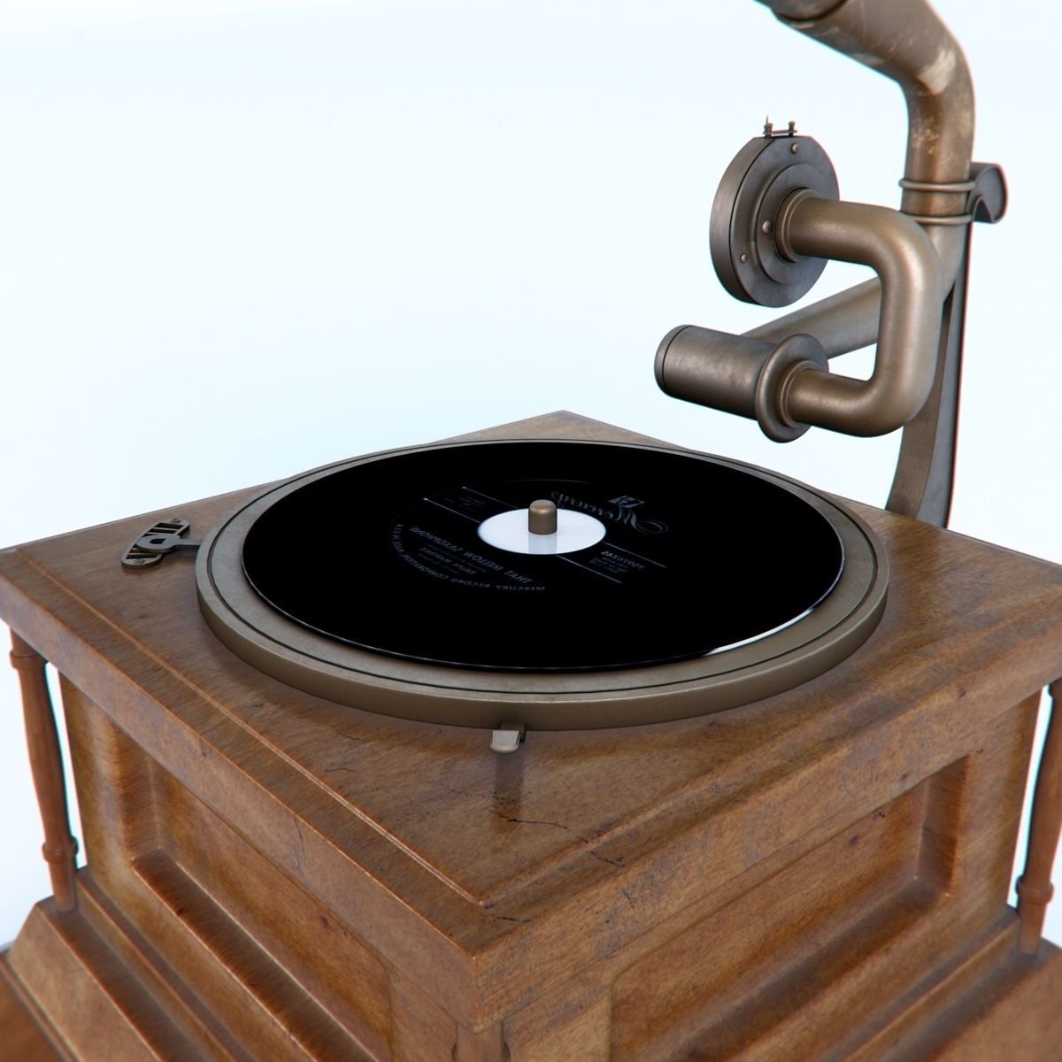 Gramophone 3D model_6