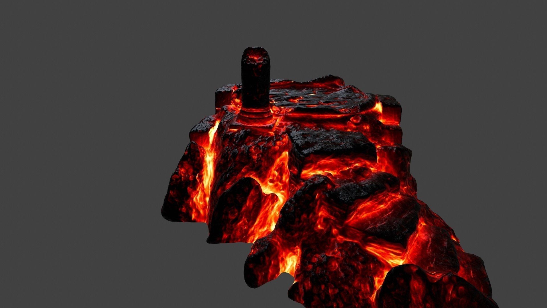 lava temple 1 Low-poly 3D model_5