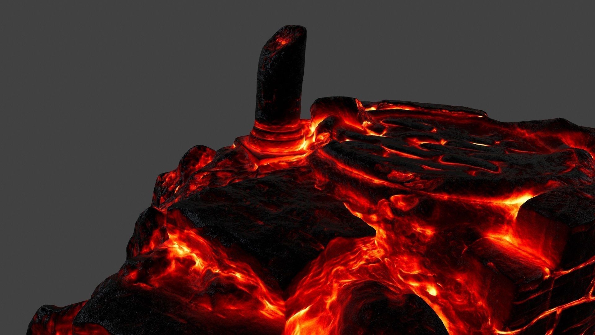 lava temple 1 Low-poly 3D model_16