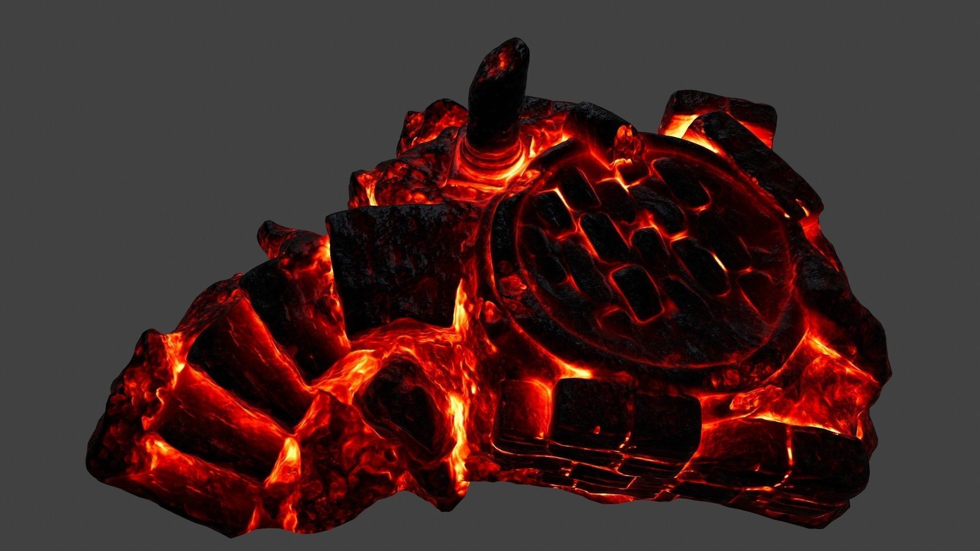 lava temple 1 Low-poly 3D model_4