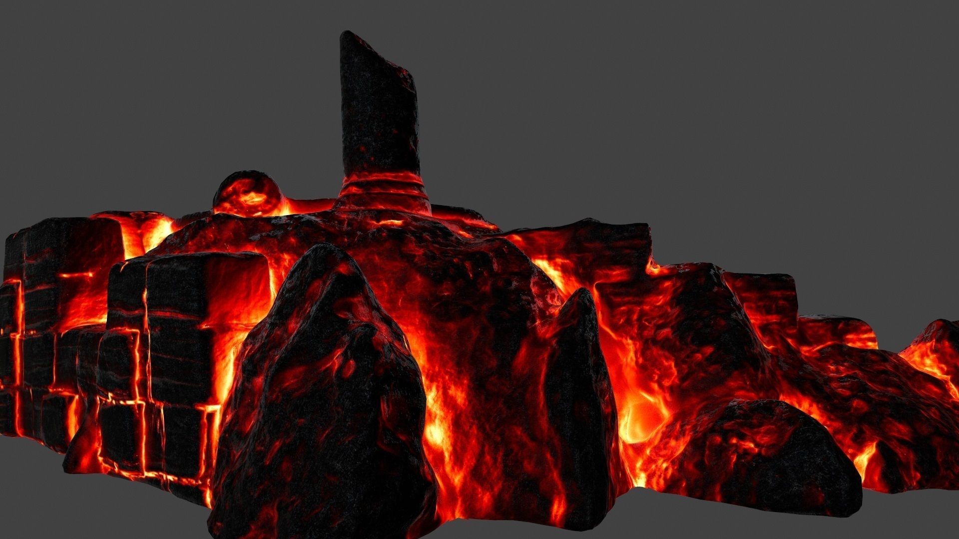 lava temple 1 Low-poly 3D model_13