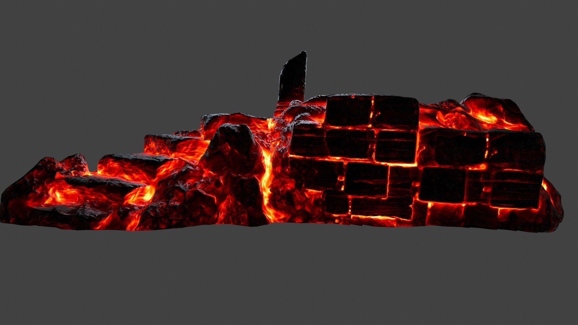 lava temple 1 Low-poly 3D model_1