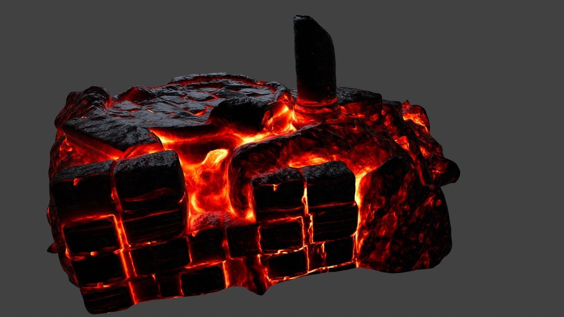 lava temple 1 Low-poly 3D model_9