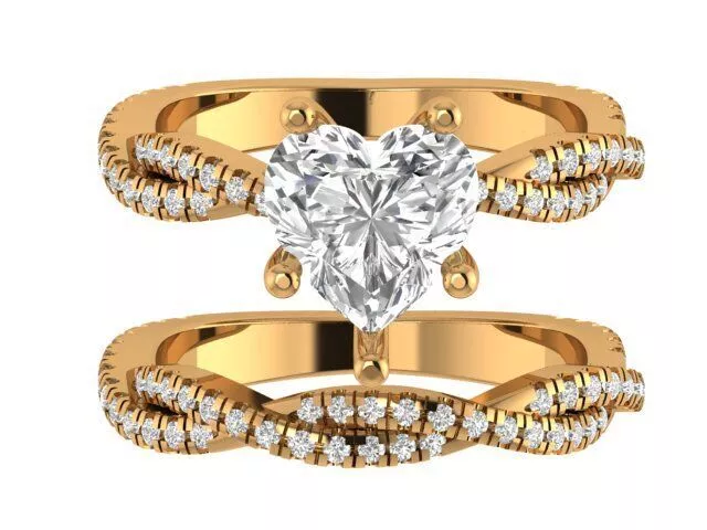 Heart Engagement RIng 3D print model