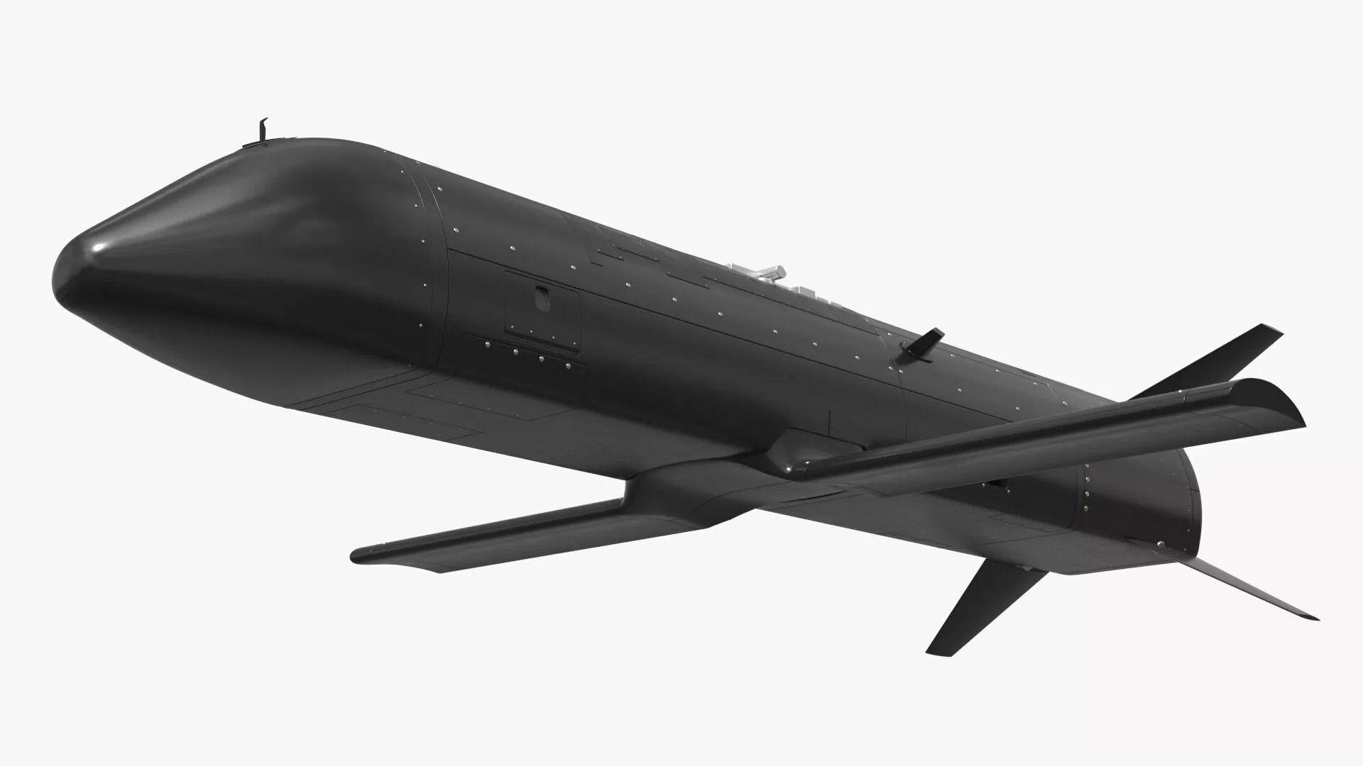 Multi-Use UAV Platform Black Rigged 3D model