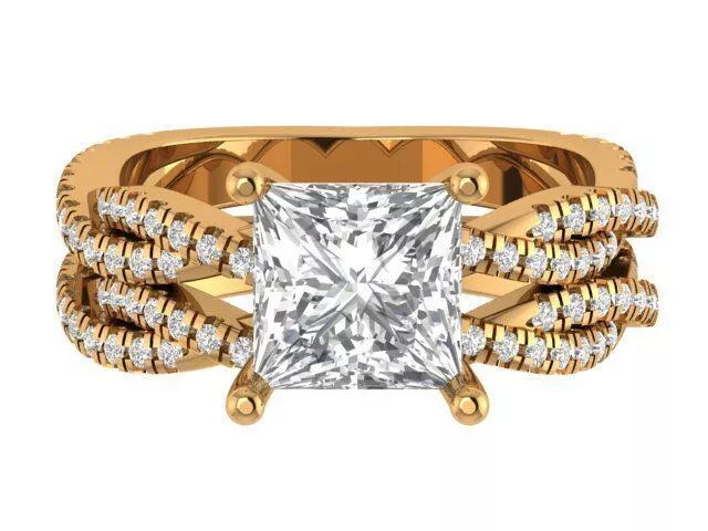 Princess Engagement Ring 3D print model