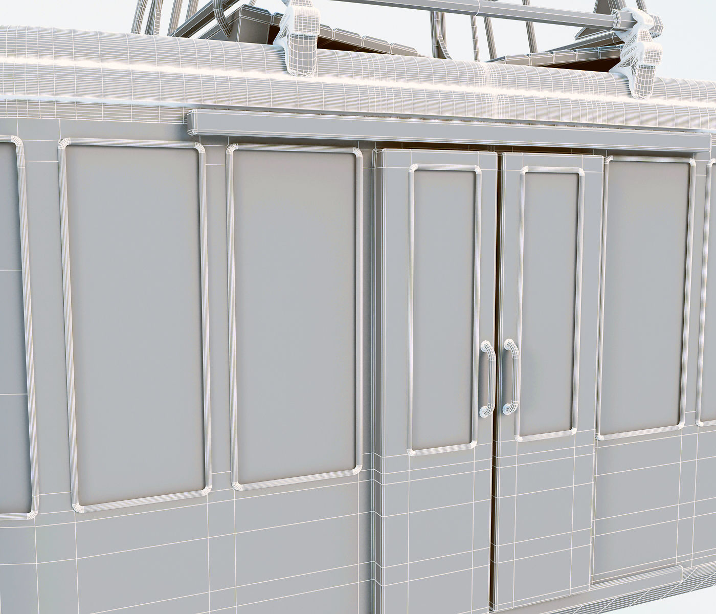 Cableway cable car - cable car 3D model_10