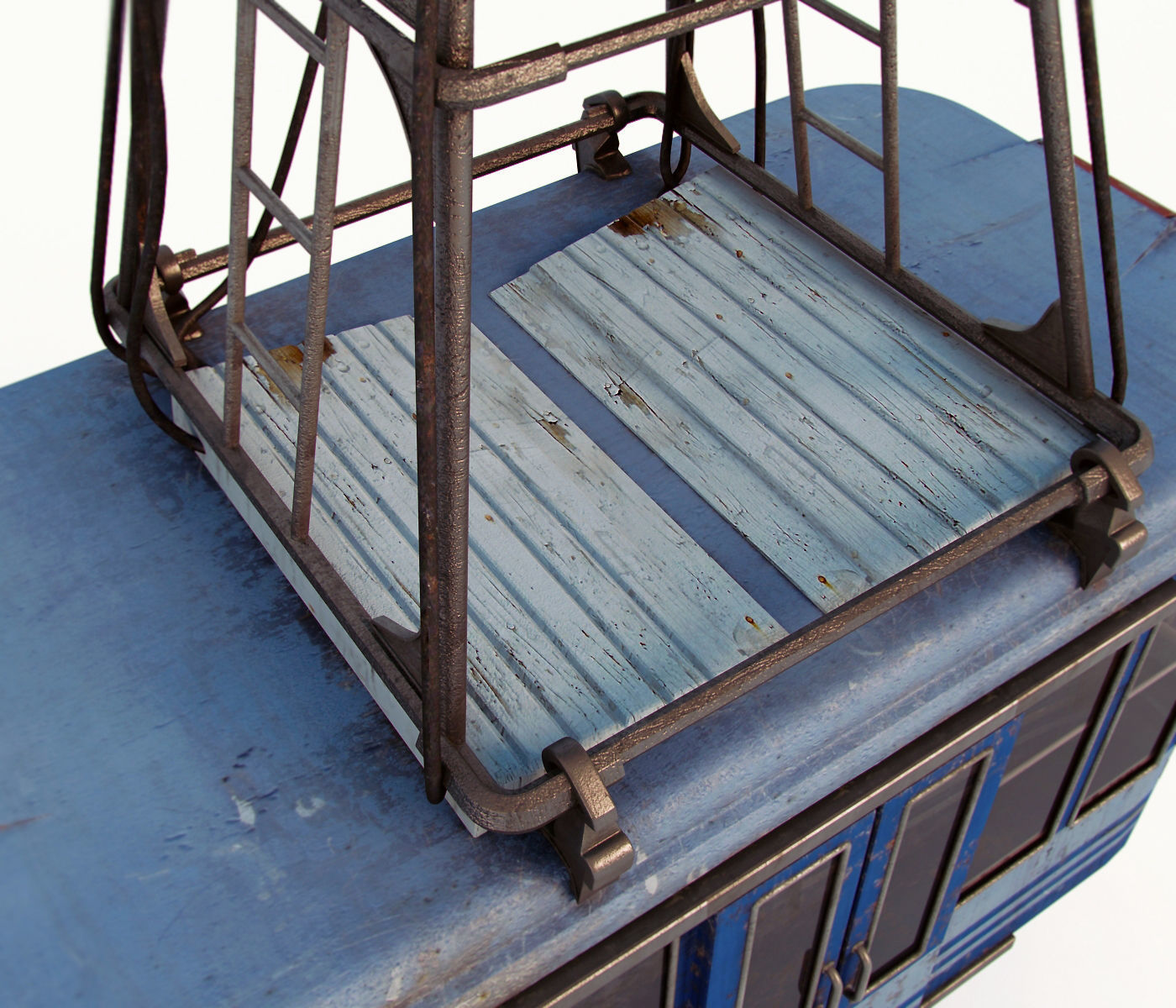 Cableway cable car - cable car 3D model_5