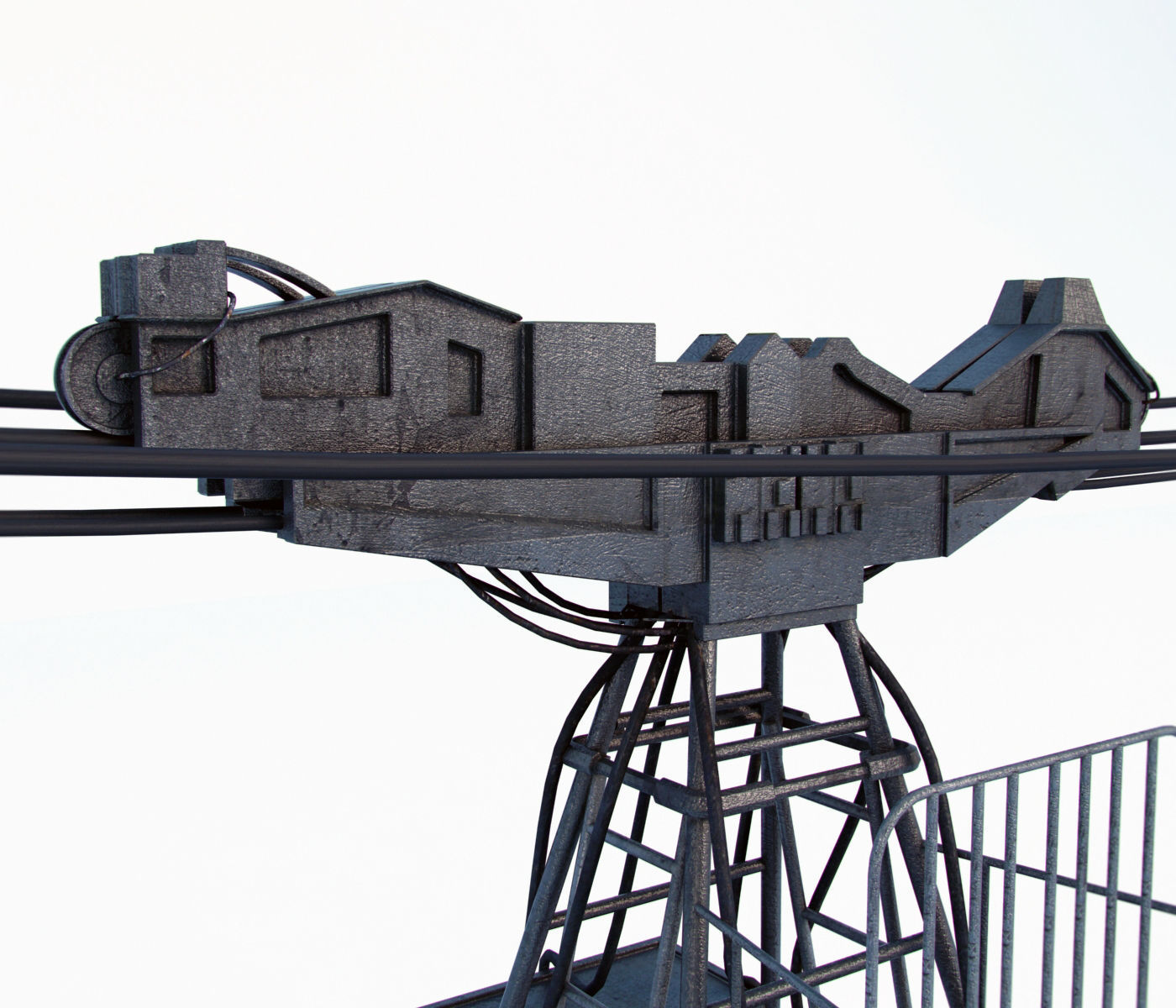Cableway cable car - cable car 3D model_9