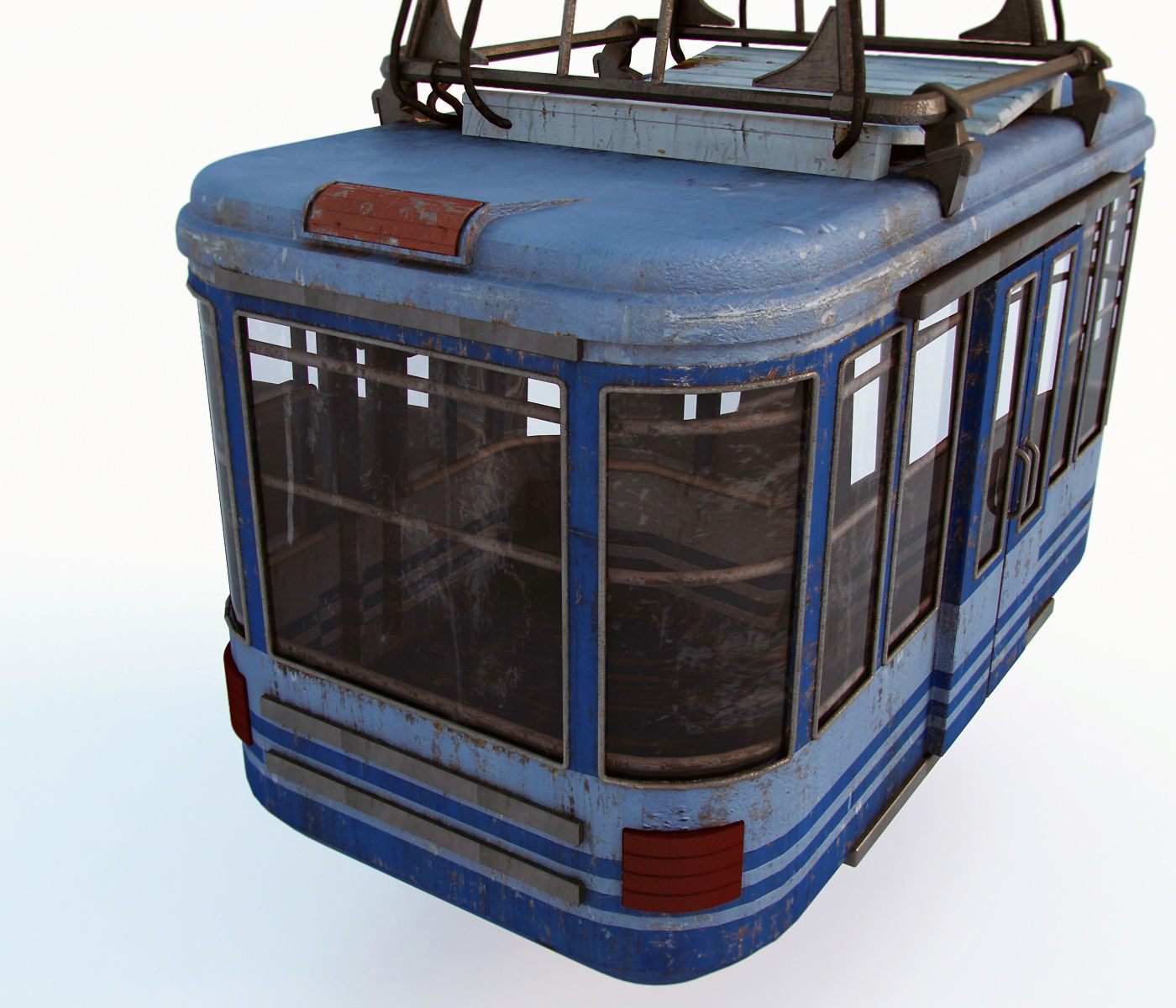 Cableway cable car - cable car 3D model_3