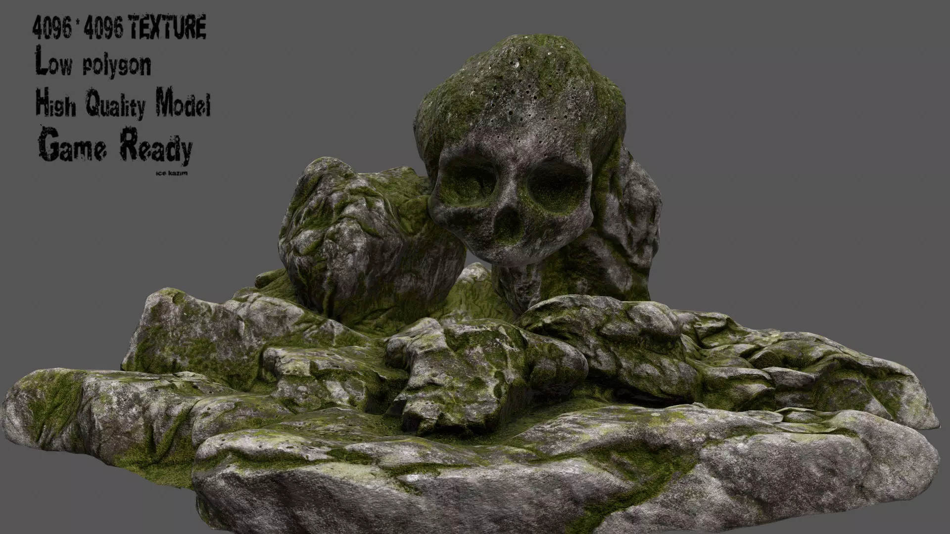 Skull Cave Low-poly 3D model