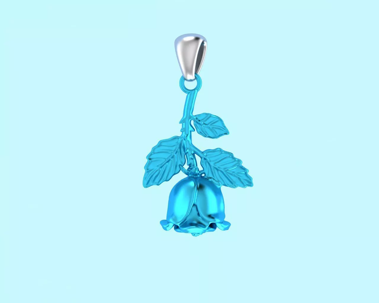 rose pendant 3D print model