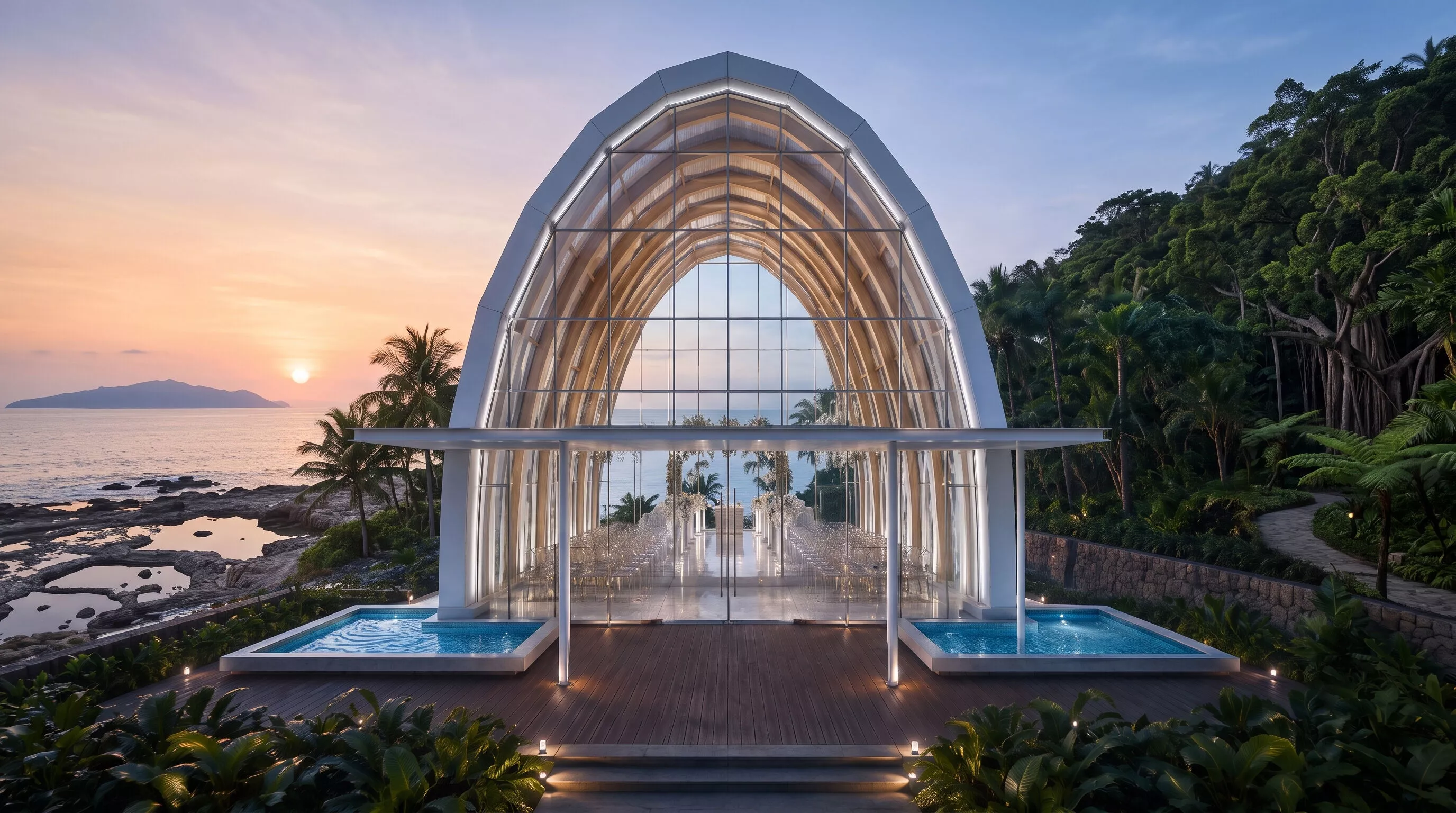 Luxury Contemporary Wedding Chapel 3D model