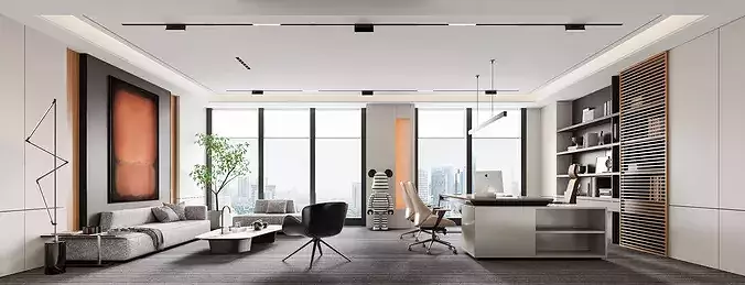 Modern Office Interior Design 3D model