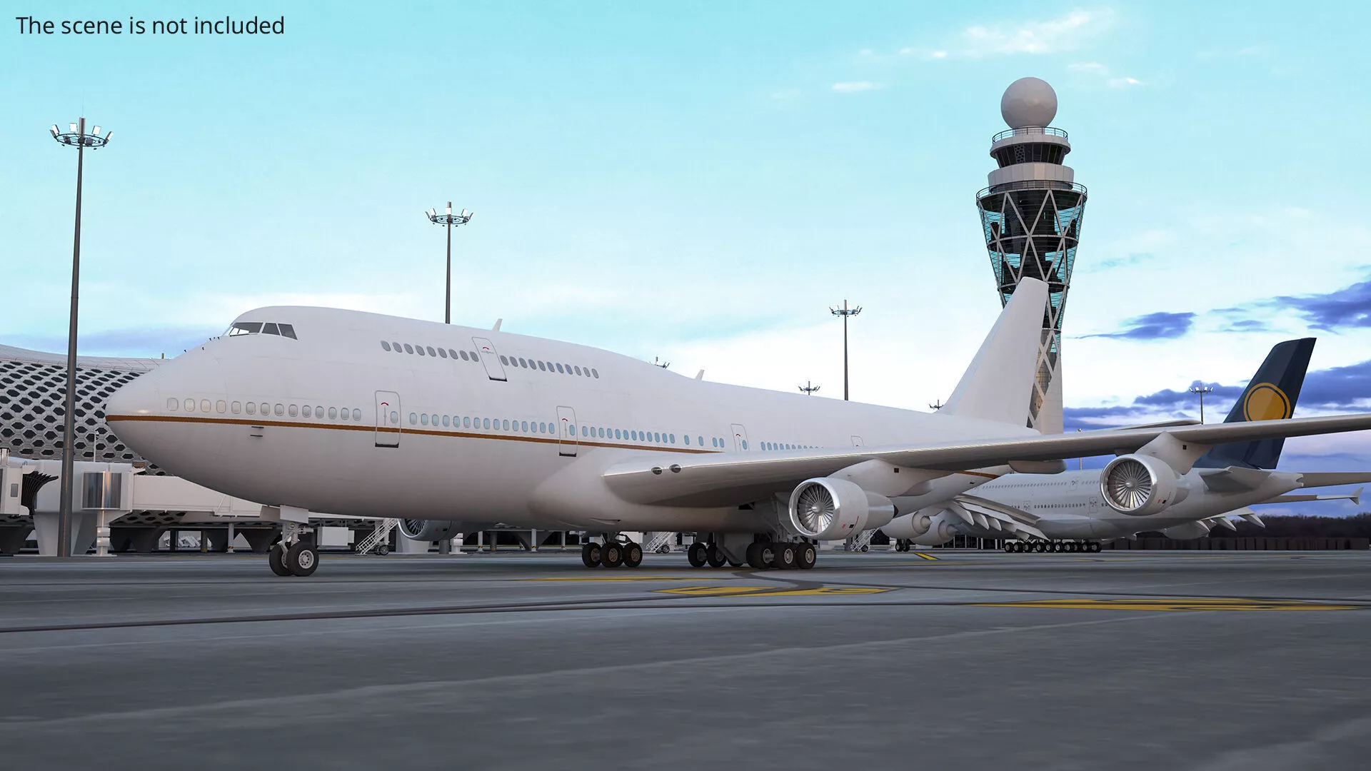 Boeing 747-300 Jet Airliner Rigged 3D model