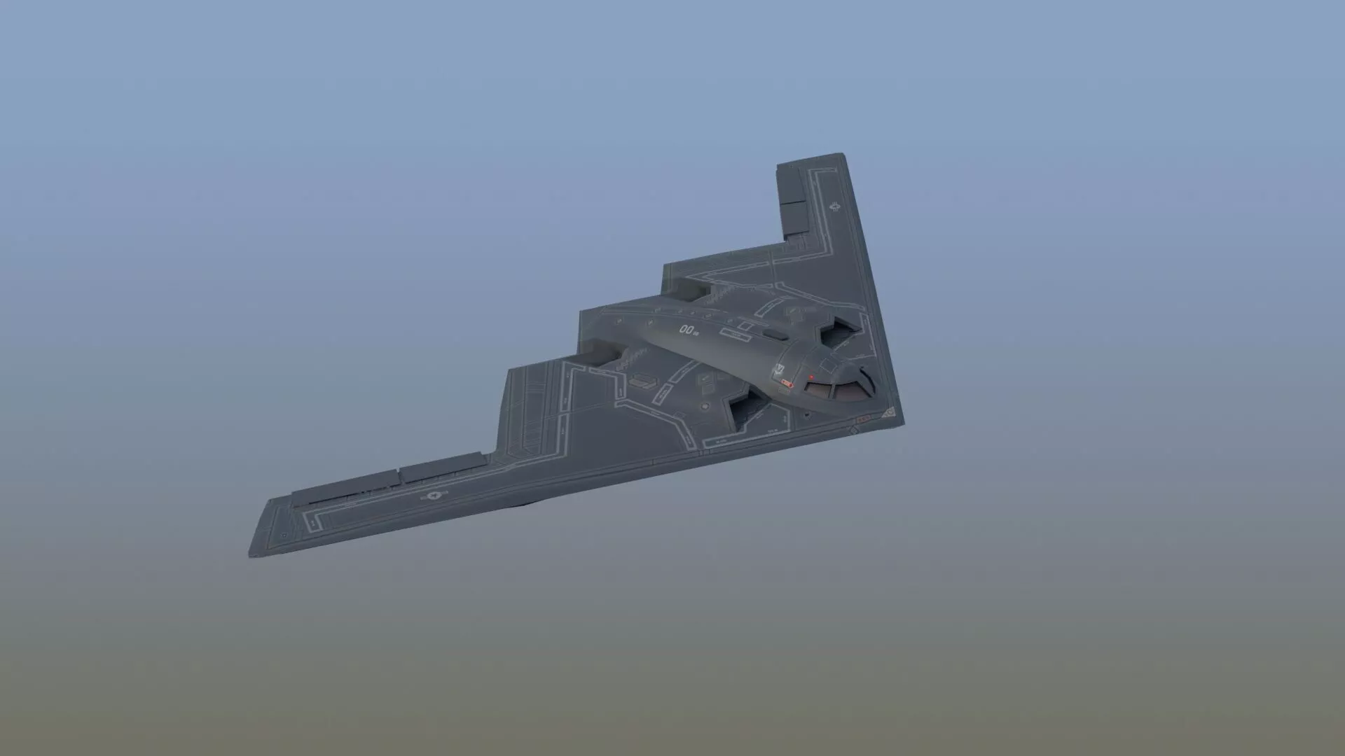 B2 Spirit Stealth Bomber US Air Force Game Ready 3D Asset 3D model