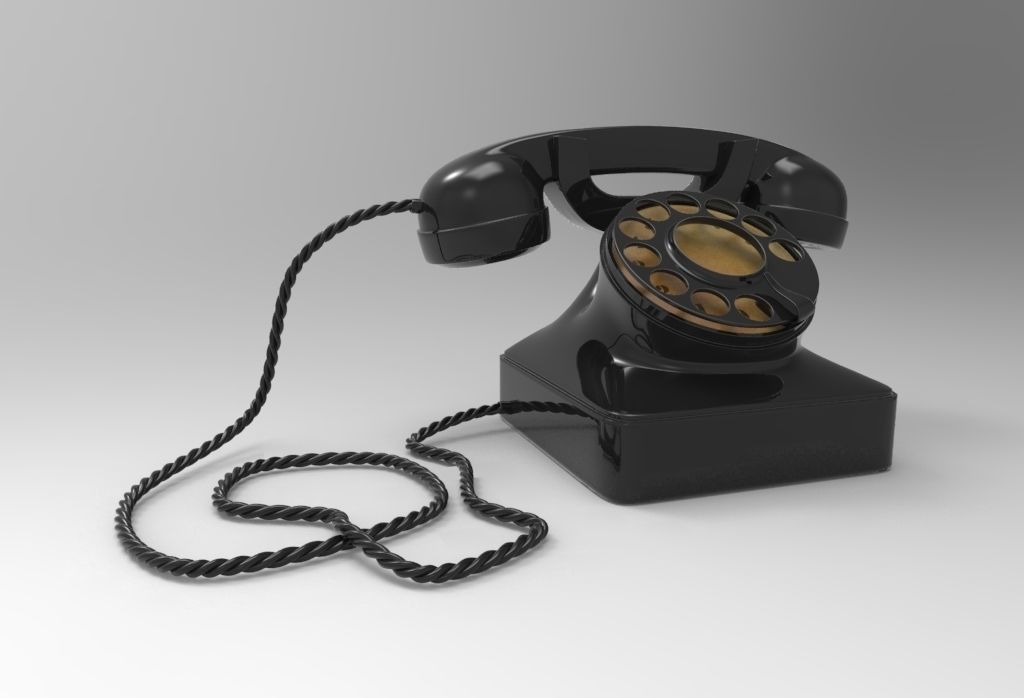 Old Retro telephone 3D model_5