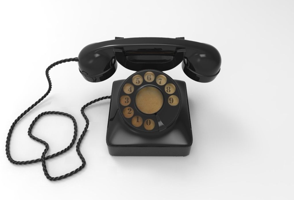 Old Retro telephone 3D model_3