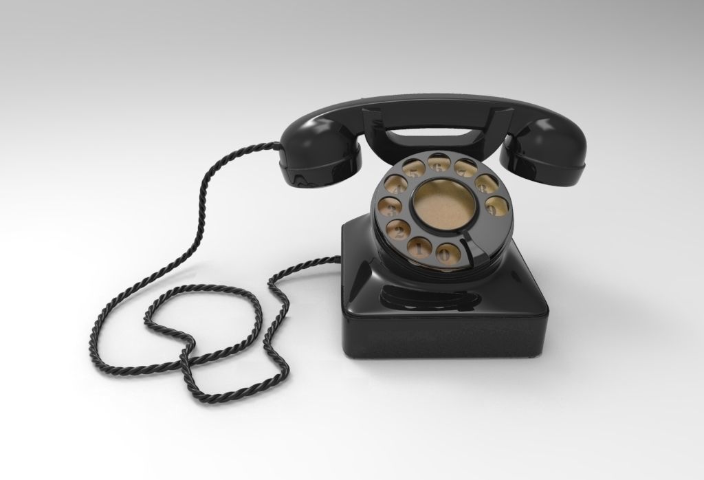 Old Retro telephone 3D model_4