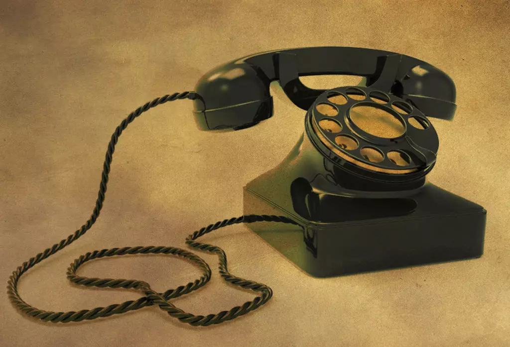 Old Retro telephone 3D model_0