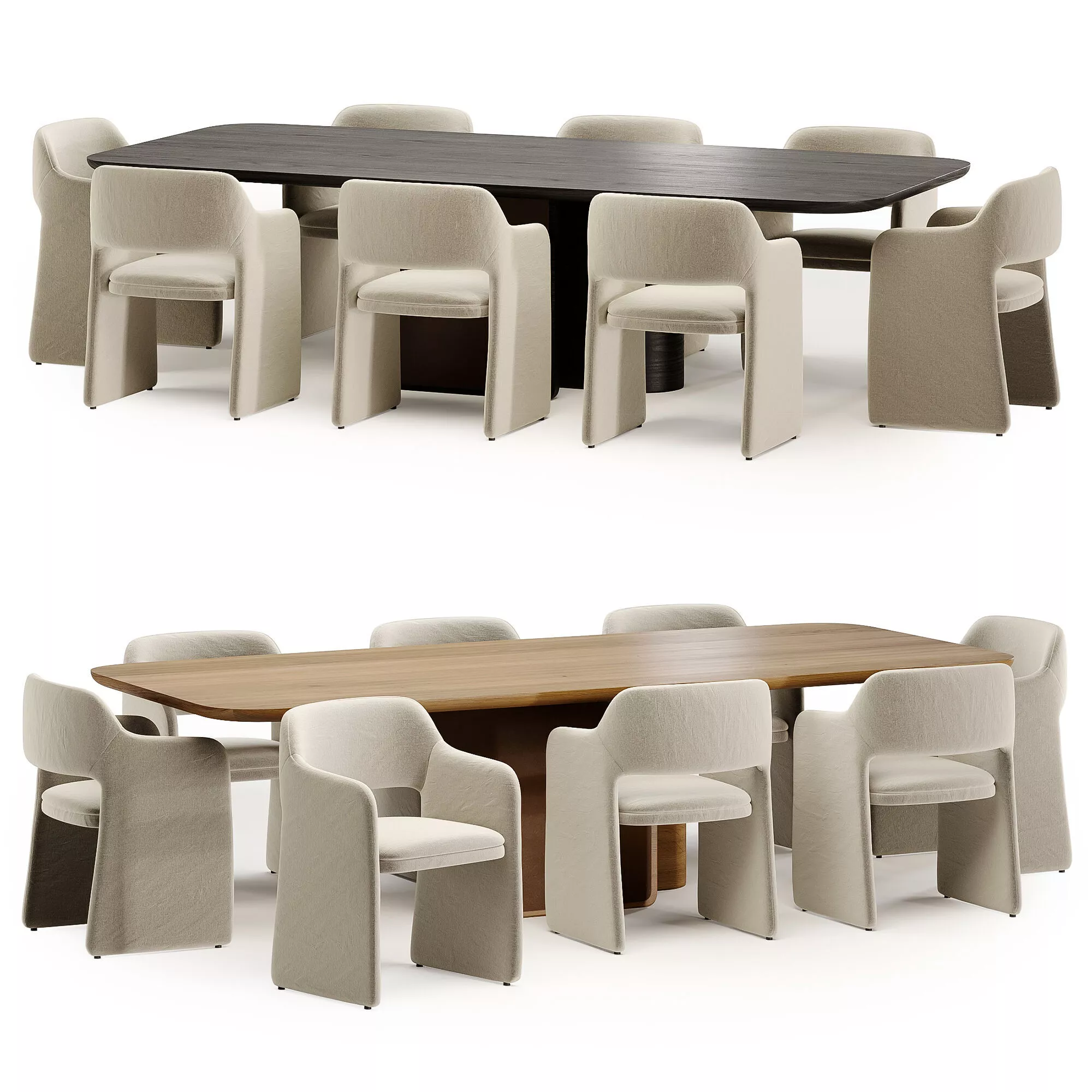 diana chair with echo table 3D model