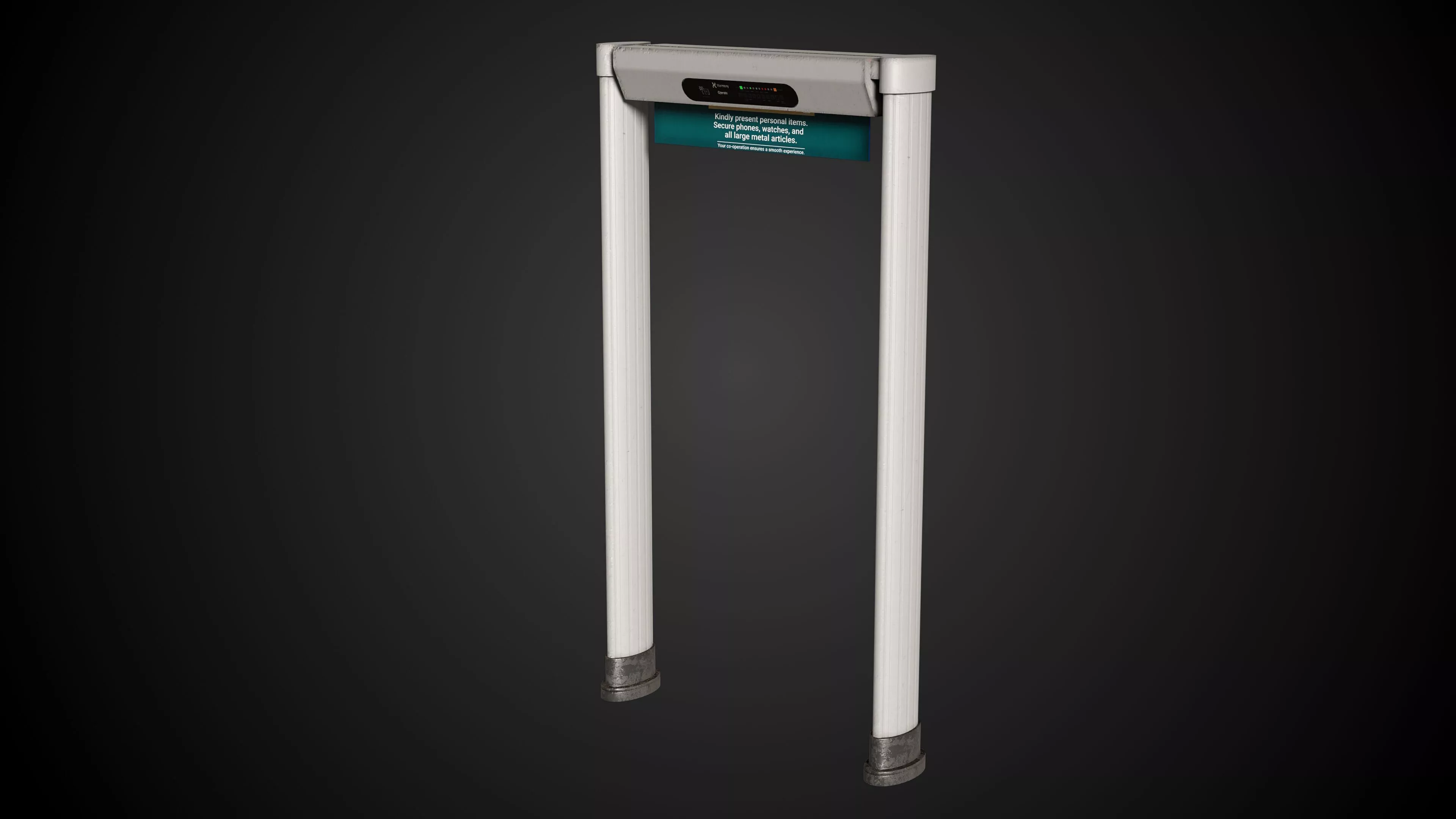 Walk Through Metal Detector Low-poly 3D model