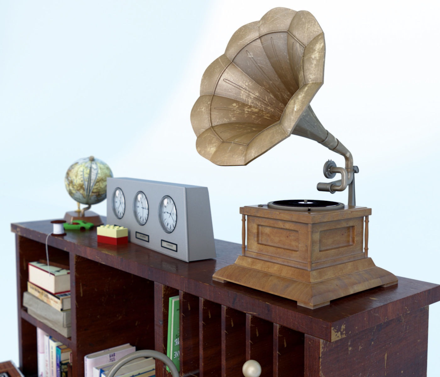 Classic Desk 3D model_5