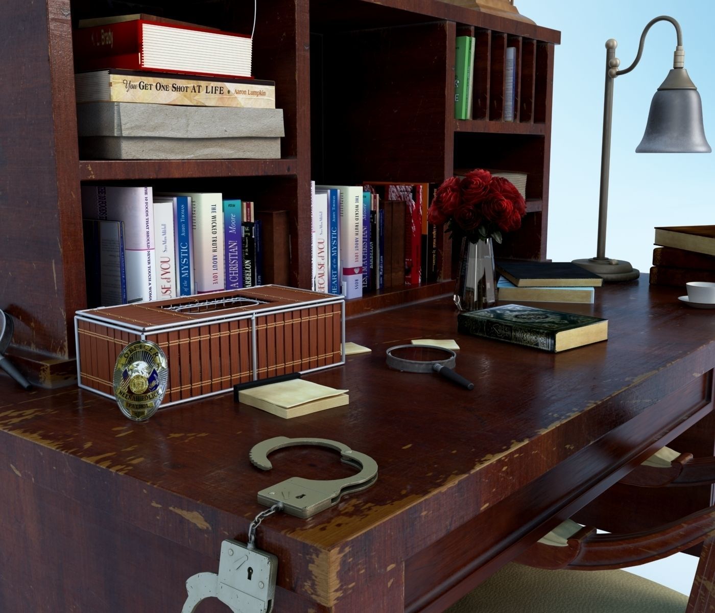 Classic Desk 3D model_9