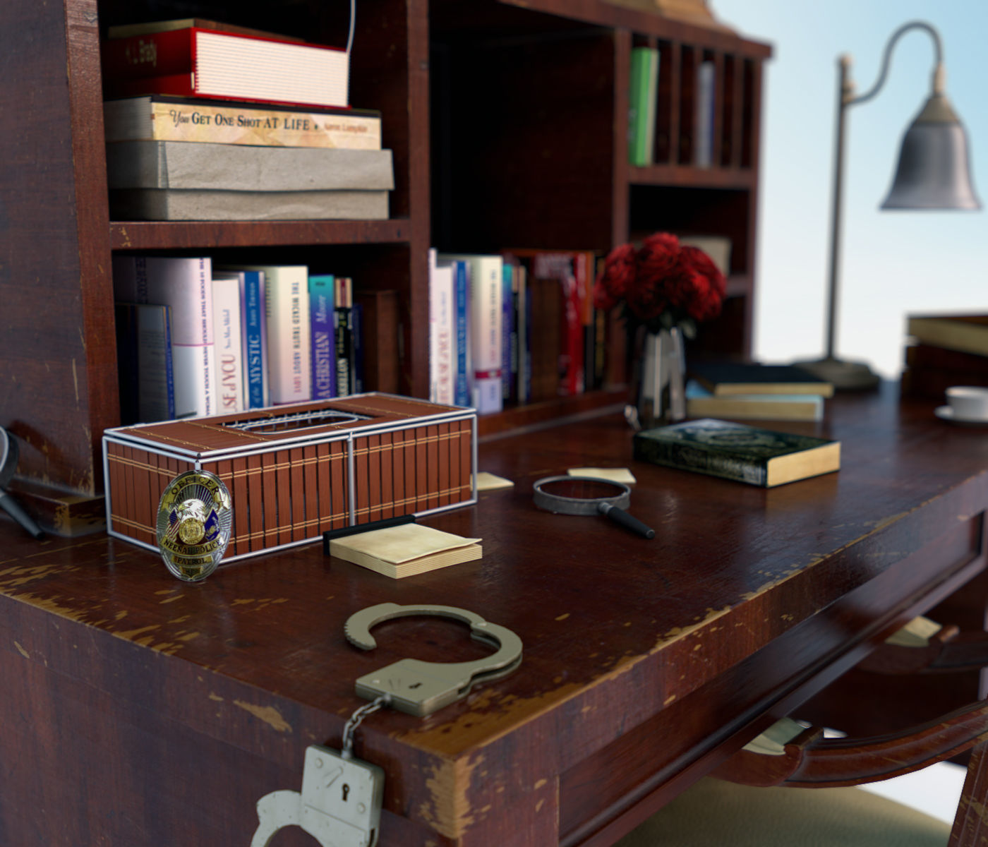 Classic Desk 3D model_8