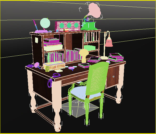 Classic Desk 3D model_11