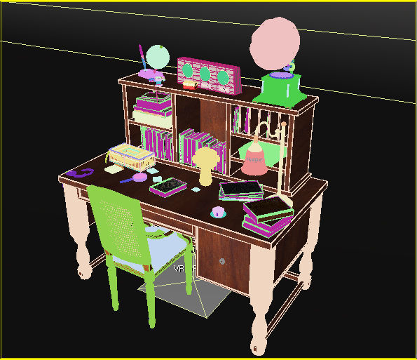 Classic Desk 3D model_12