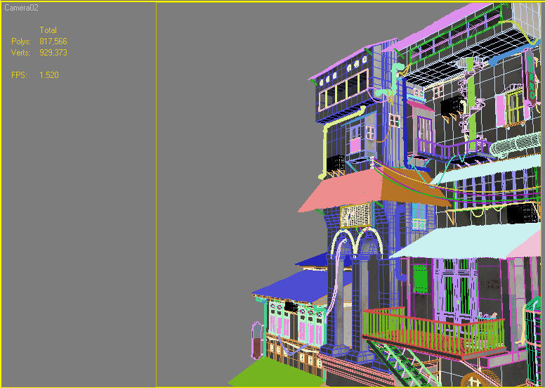 Building with stairs and balconies 3D model_2