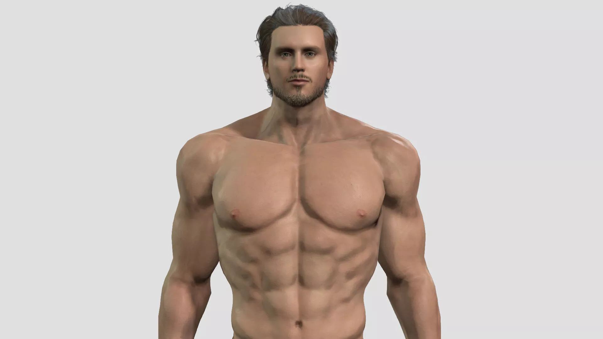 Muscular Fighter 3D Character 3D model