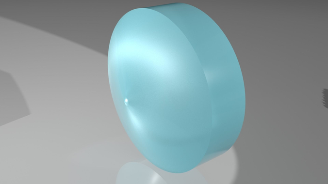 Axicon optical lens 3D model
