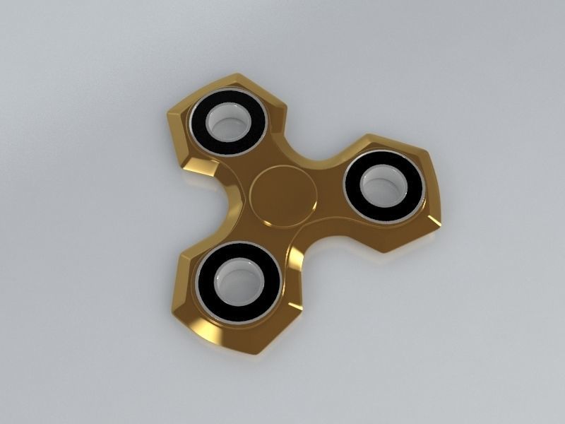 6 Spinner Fidget Widget - Pack 01 3D model_5