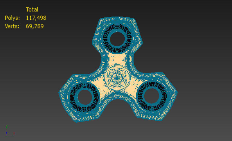 6 Spinner Fidget Widget - Pack 01 3D model_7