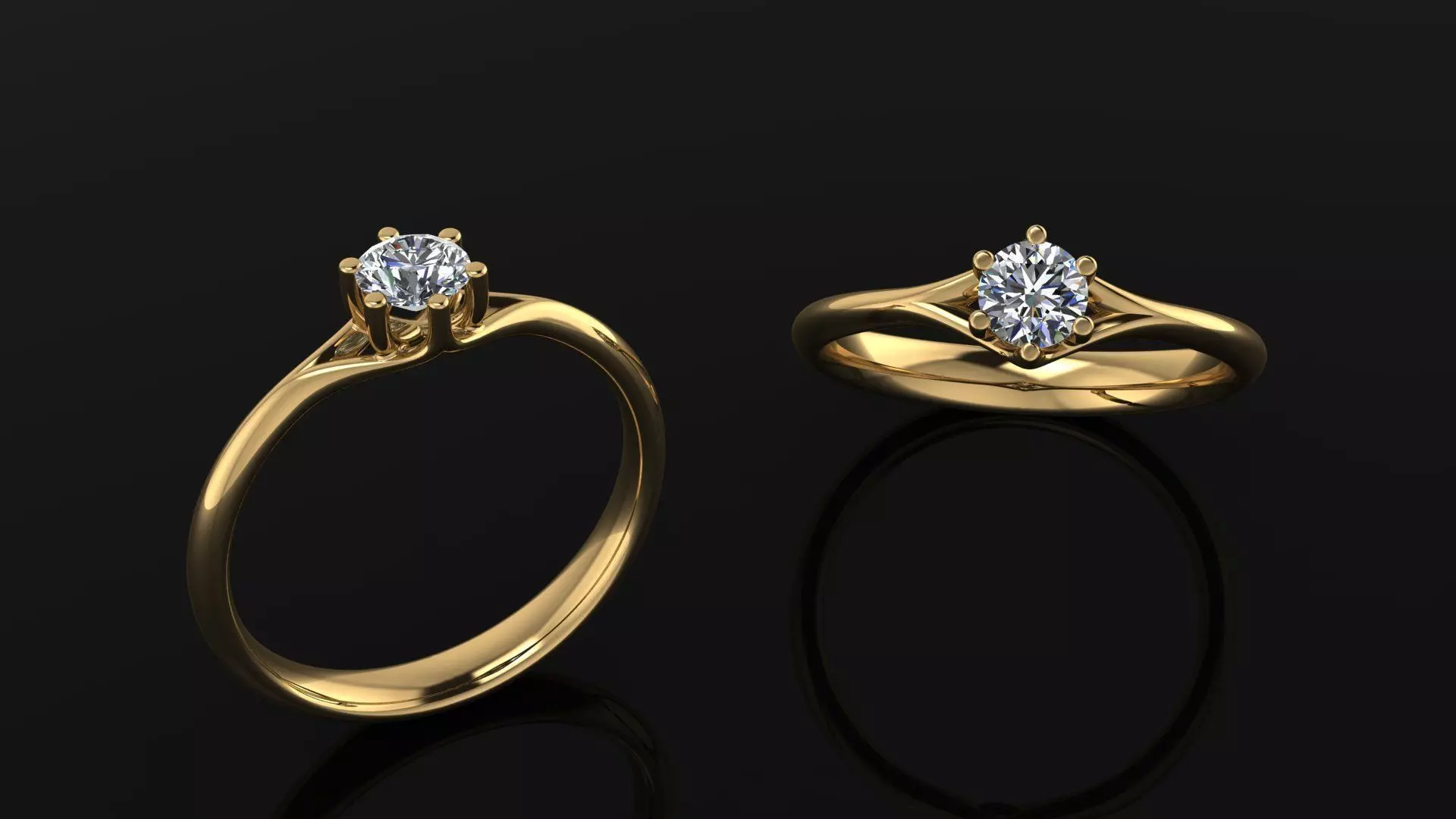 Ring engagement with marquise cut diamond 3D print model_0
