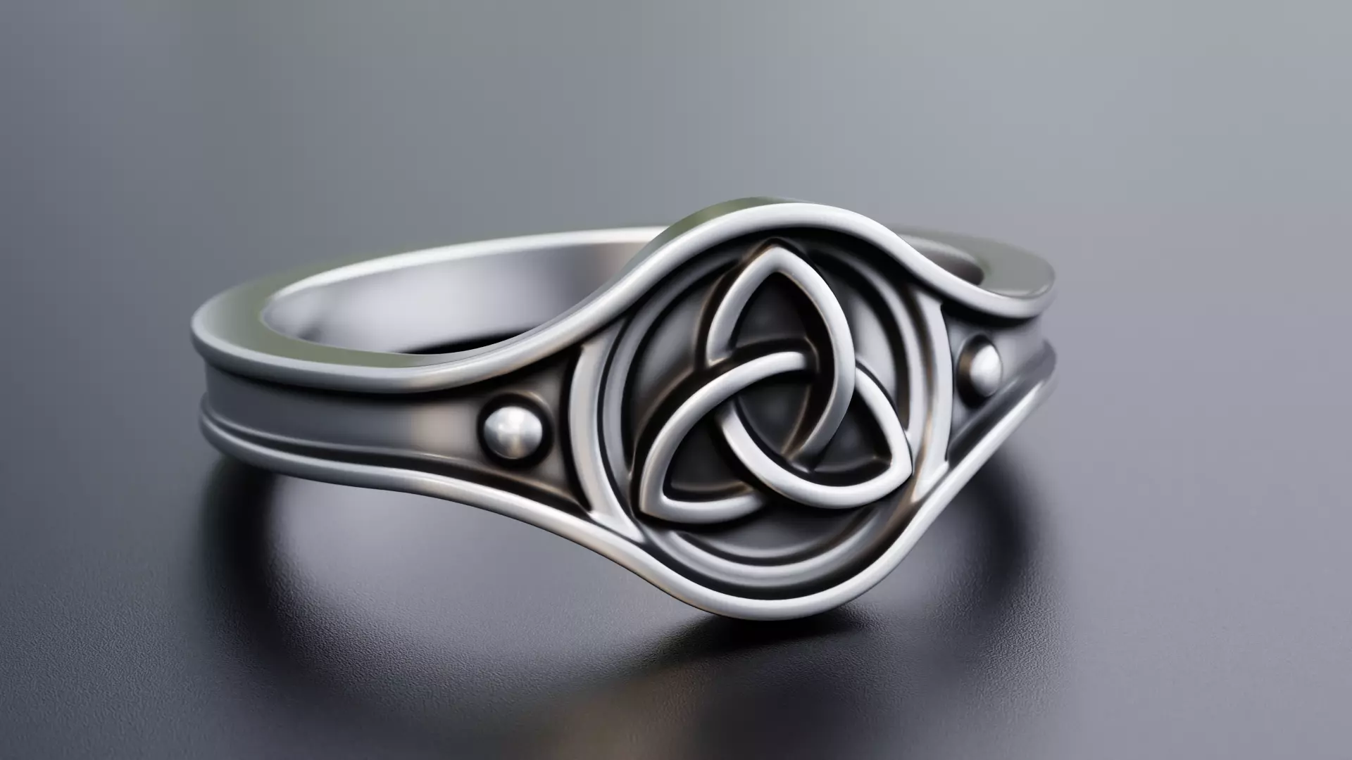 Celtic Trinity Knot Relief Ring - Design-1 3D print model