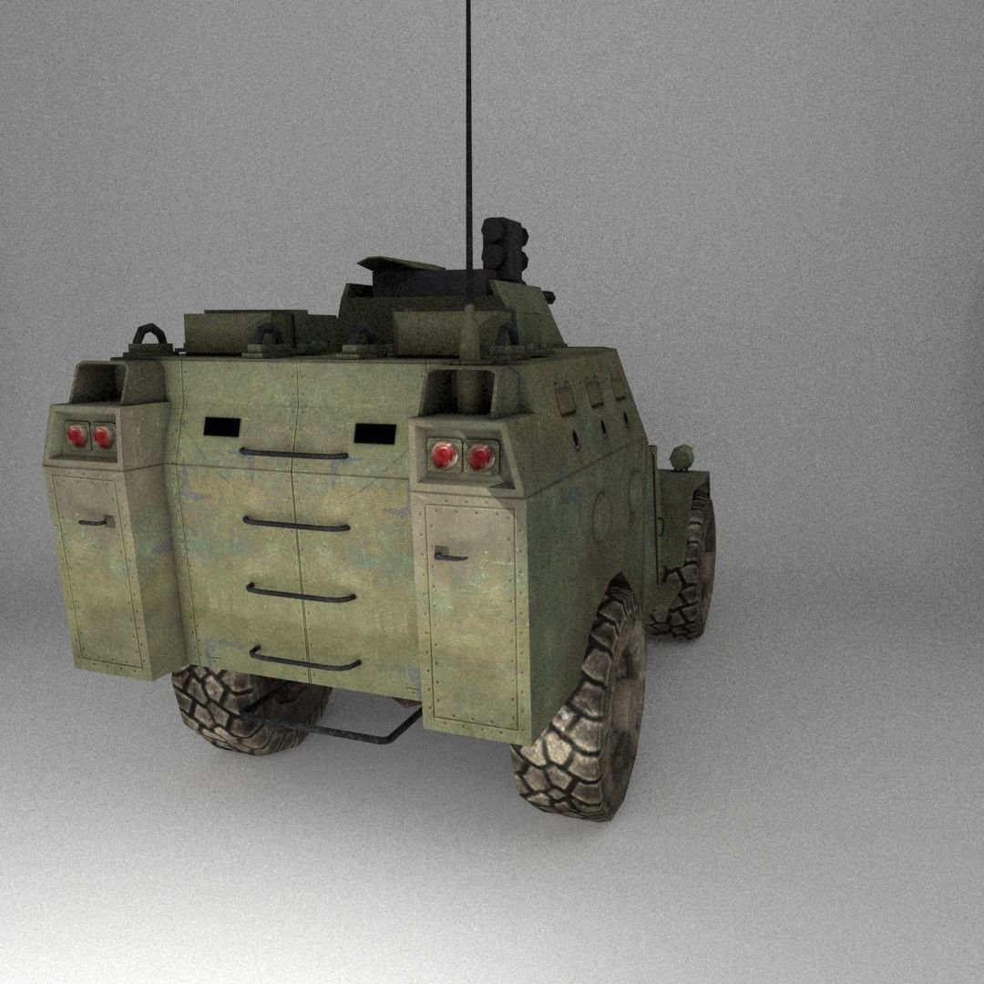 APC Army Tab Low Poly Low-poly 3D model_6