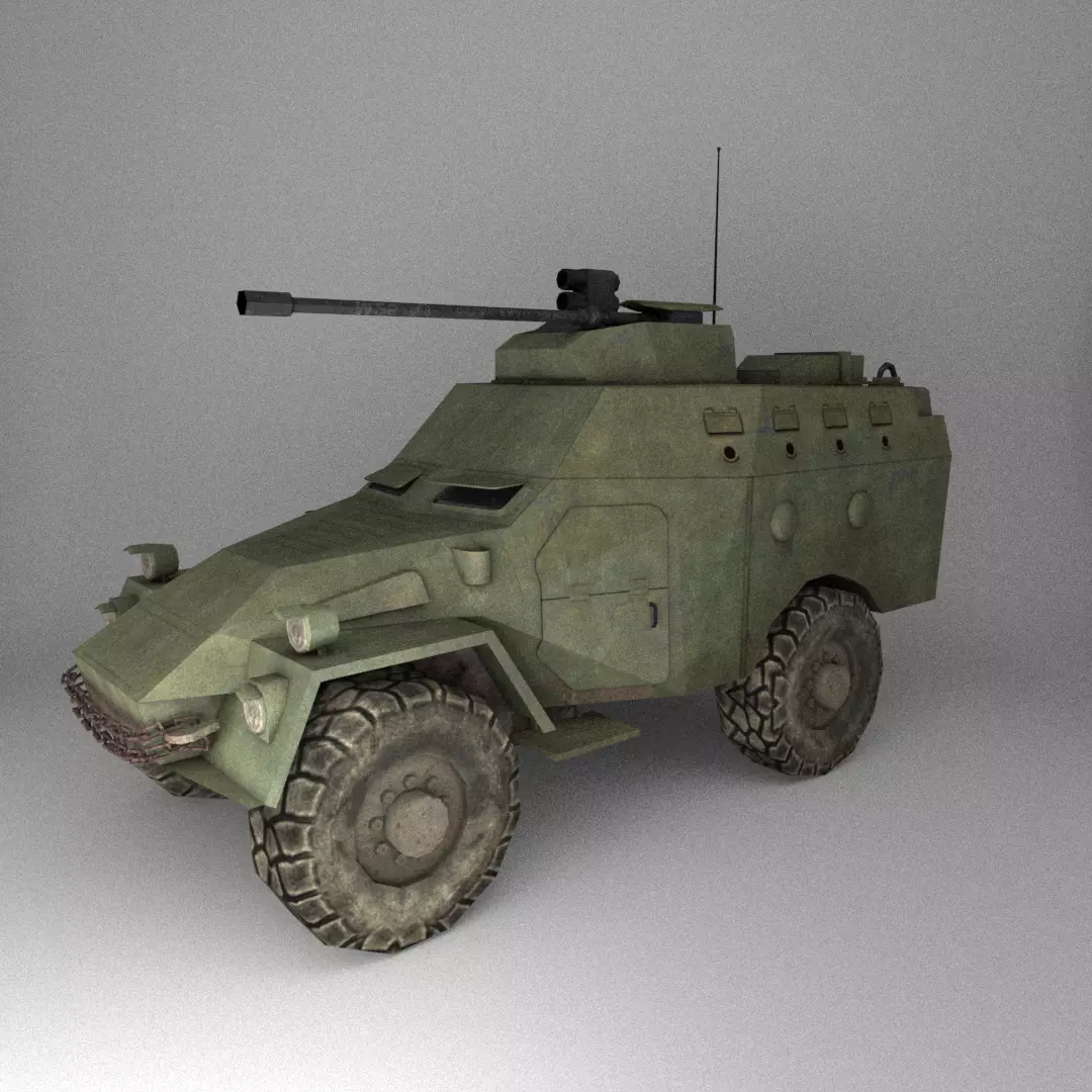 APC Army Tab Low Poly Low-poly 3D model_0