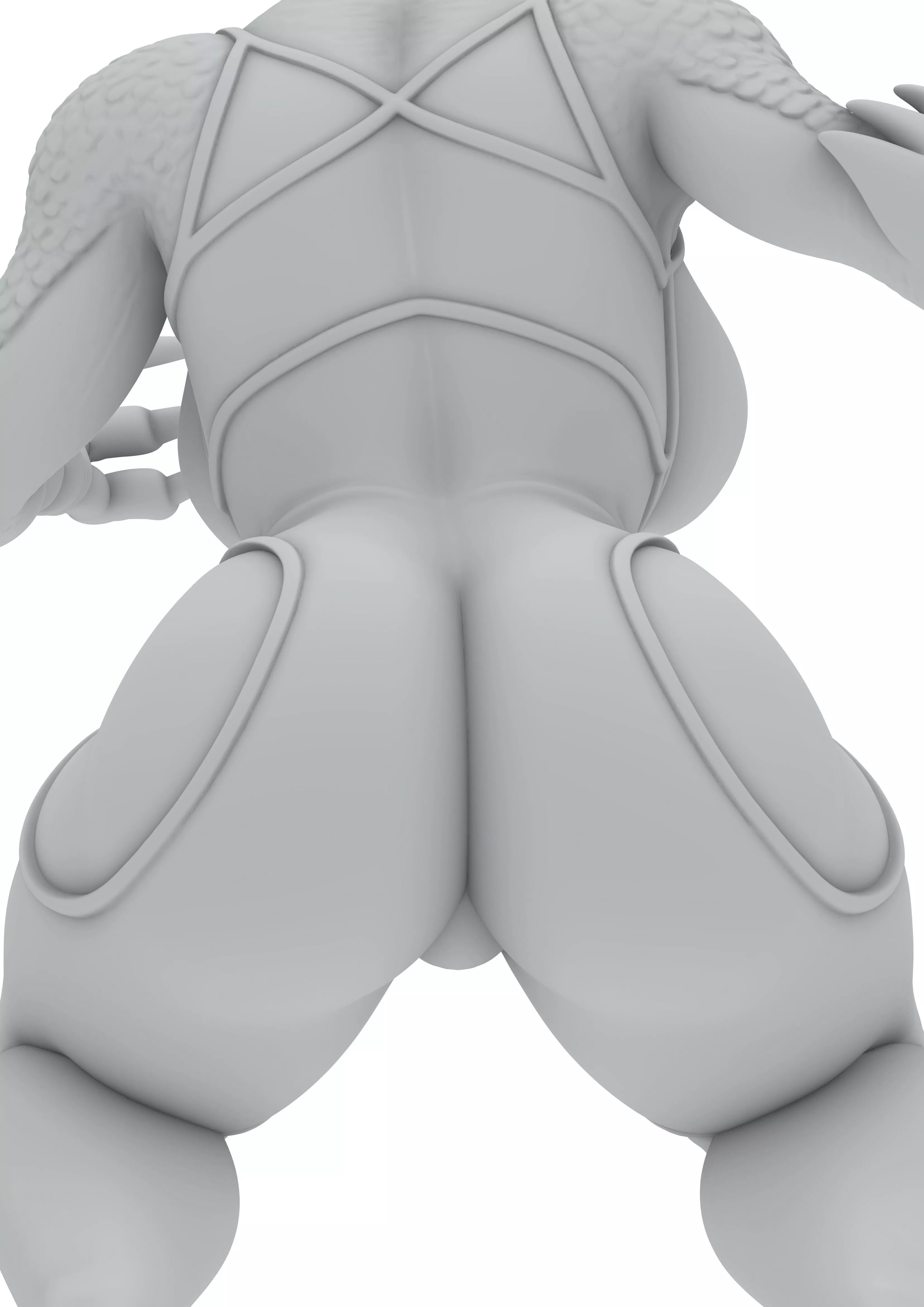 Alien Humanoid Ghost Monster Warrior LAdy Man 3D print model