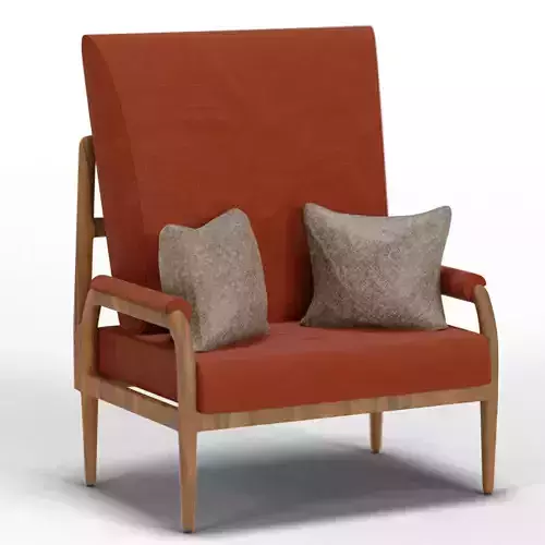 Modern wood armchair
