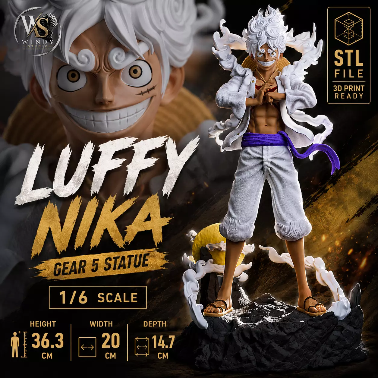 Luffy Gear 5 3D print model