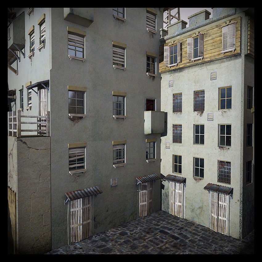 Castle made out of paper 3D model_10