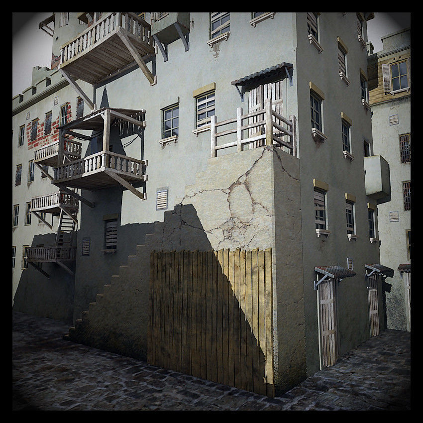 Castle made out of paper 3D model_13