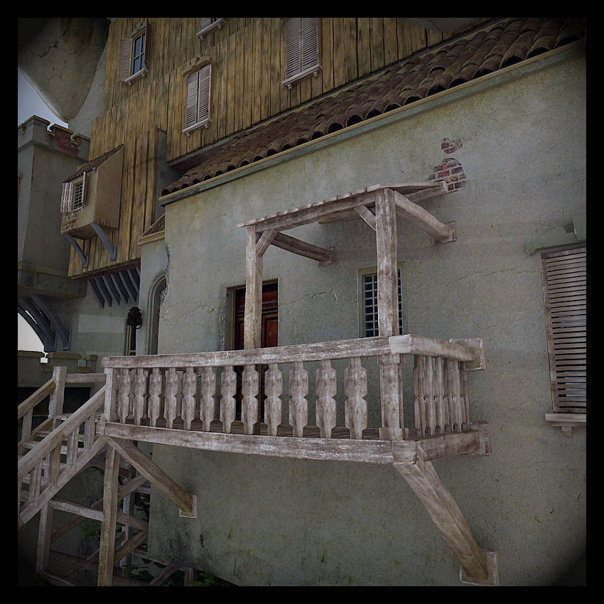 Castle made out of paper 3D model_22