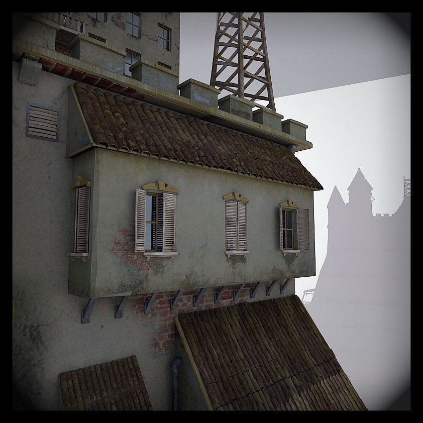 Castle made out of paper 3D model_19